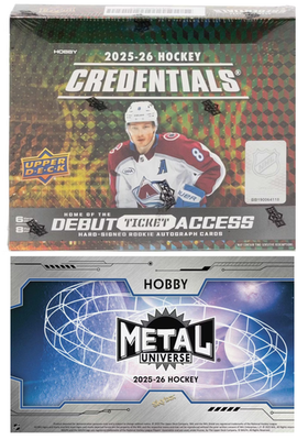 #ad 25 26 Upper Deck CREDENTIALS Complete Your Set U Pick Hockey Card Lot w METAL $89.99