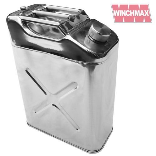 Jerry Can Polished Stainless Steel Fuel Petrol Diesel Oil Water 20L