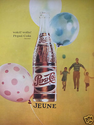 PRESSEWERBUNG 1962 HIER IST PEPSI COLA YOUNG - ADVERTISING