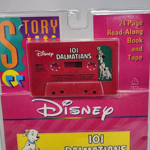 VINTAGE DISNEY 101 DALMATINER BUCH AUF BAND AUDIOKASSETTE GESCHICHTE LESEN NEU - Bild 3 von 5