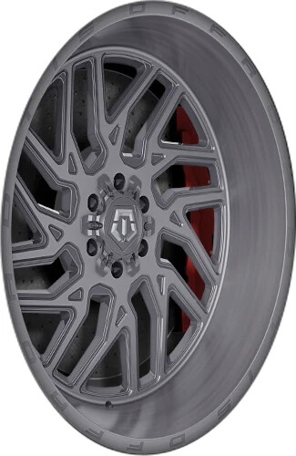 TIS 544BSM Rim 22X12 8X170 Offset -44 Silver (Quantity of 1) - Picture 4 of 6