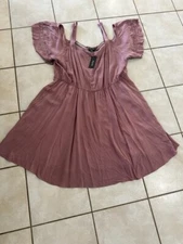 City Chic Womens Trim Shoulder Cold Woodrose Dusty Mauve Pink XXL Plus No Belt