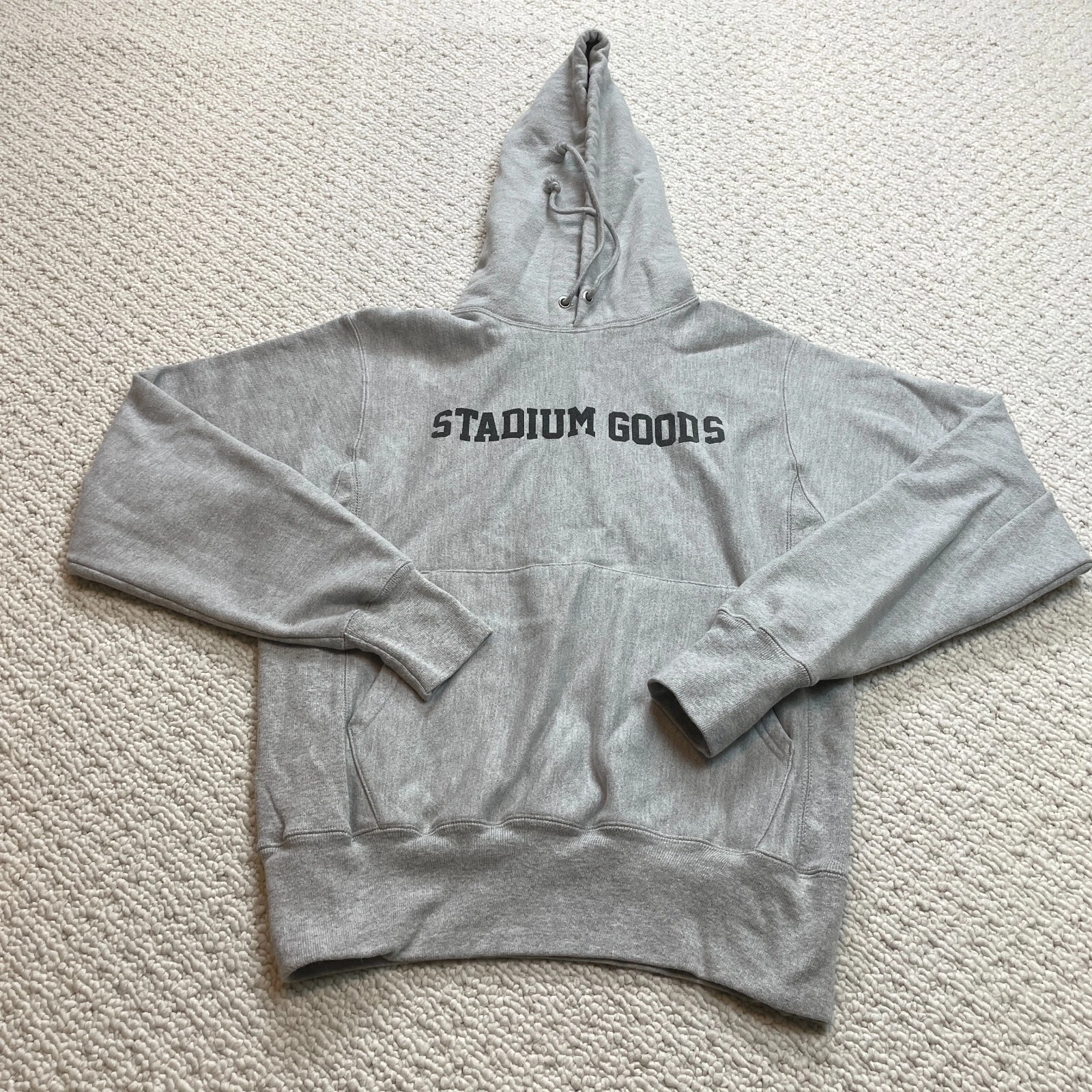 Champion Hoodie Sweatshirt Womens Small Gray Reverse Weave Stadium Goods Logo