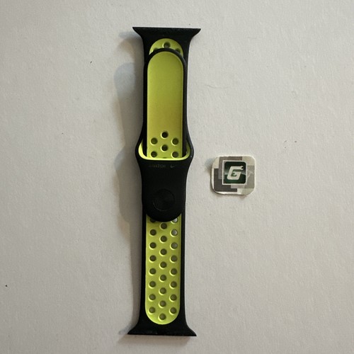 Apple Watch Nike Sport Band 42mm (44/45/49) Genuine OEM Black Volt S/M Used - Picture 2 of 9