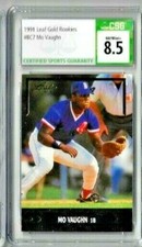 1991 Leaf Gold Rookies Mo Vaughn CSG 8.5