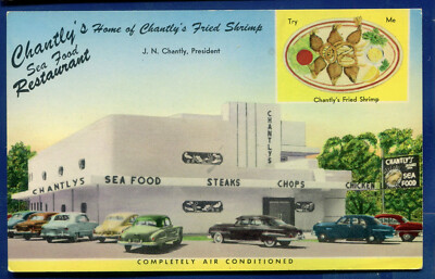 Chantly's Sea Food Restaurant 3923 Lemmon Avenue Dallas Texas postcard E168A