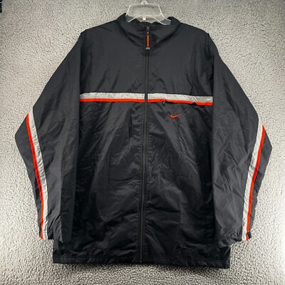 Nike Oregon State Beavers Jacket Men s L Black Full Zip Windbreaker Y2K OSU 