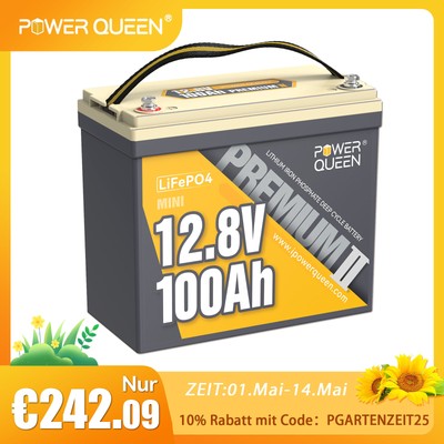 12V 100Ah Mini LiFePO4 Batterie Kleiner & Leichter Lithium Batterie mit 100A BMS