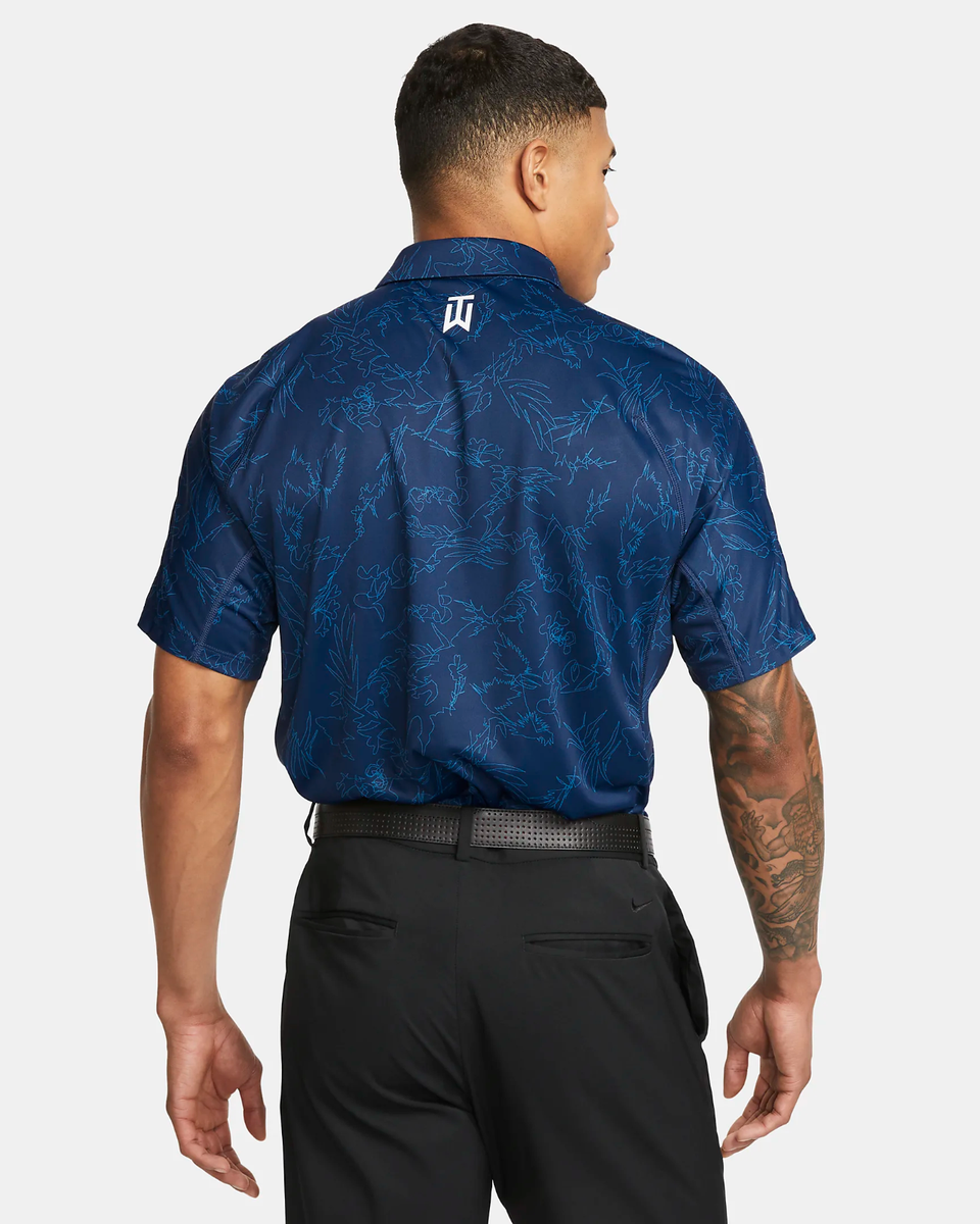 TW Tiger Woods Men's Nike Dri-FIT ADV Golf Polo Navy Size TW Tiger Woods Men's Nike Dri-FIT ADV Golf Polo Navy Size