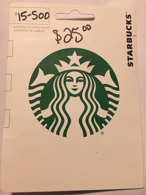 $25 gift card starbucks