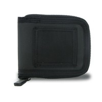 Mens Zip Around Bi-fold Id Black Wallet Mens Zip Around Bi-fold Id Black Wallet