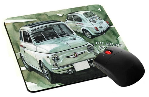 mouse pad, tappetino mouse FIAT 500 abarth 595 car pc computer desktop