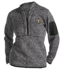 New Orleans Saints Women's Antigua Fortune Half-Zip Pullover Jacket - New