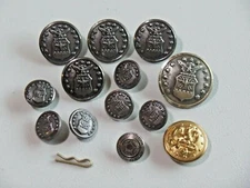 Vintage Lot of Military Uniform Buttons Eagle & Shield Crest 9022
