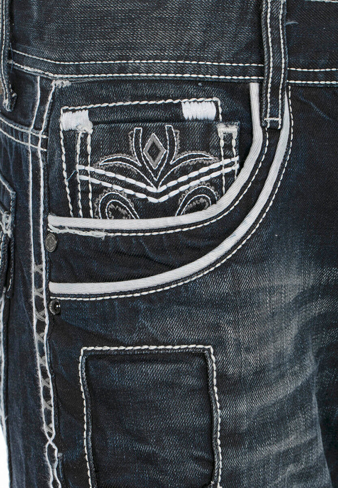 Cipo & Baxx ARMORIAL mens Jeans denim CD324 thick stitch