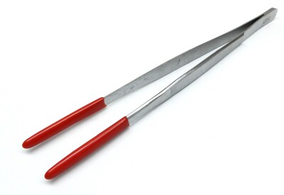 8'' Steam Tweezer Rubber Tips Steamer Ultrasonic PVC Coated Non Marring Tips S.S.
