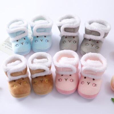 Infant Baby Girl Boys Toddler Slippers Socks Shoes Boots Winter Warm 0-18  Months UK