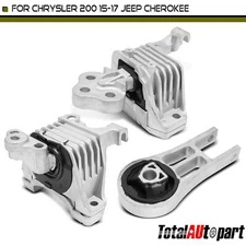 3x Engine Motor Mount & Trans.Mount for Chrysler 200 15-17 Jeep Cherokee Auto.