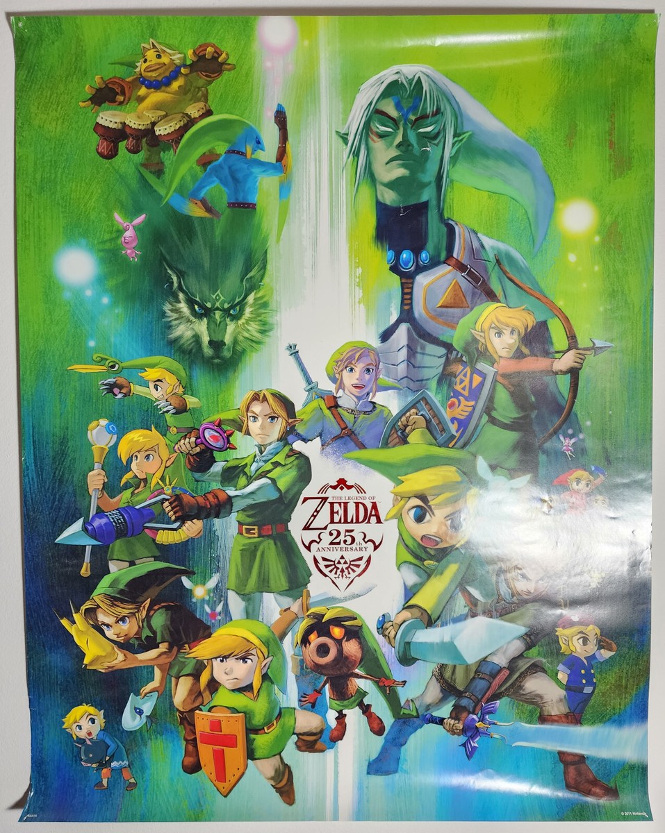 【非売品】クラブニンテンドーゼルダの伝説 ポスター３点セット レア 25周年 The Legend of Zelda 25th Anniversary/Skyward Sword 3 Poster Set