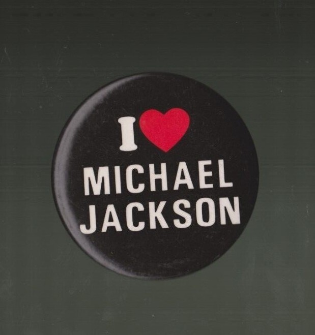 3" I Love Michael Jackson Vintage Pop Rock Pin Button Record Pinback