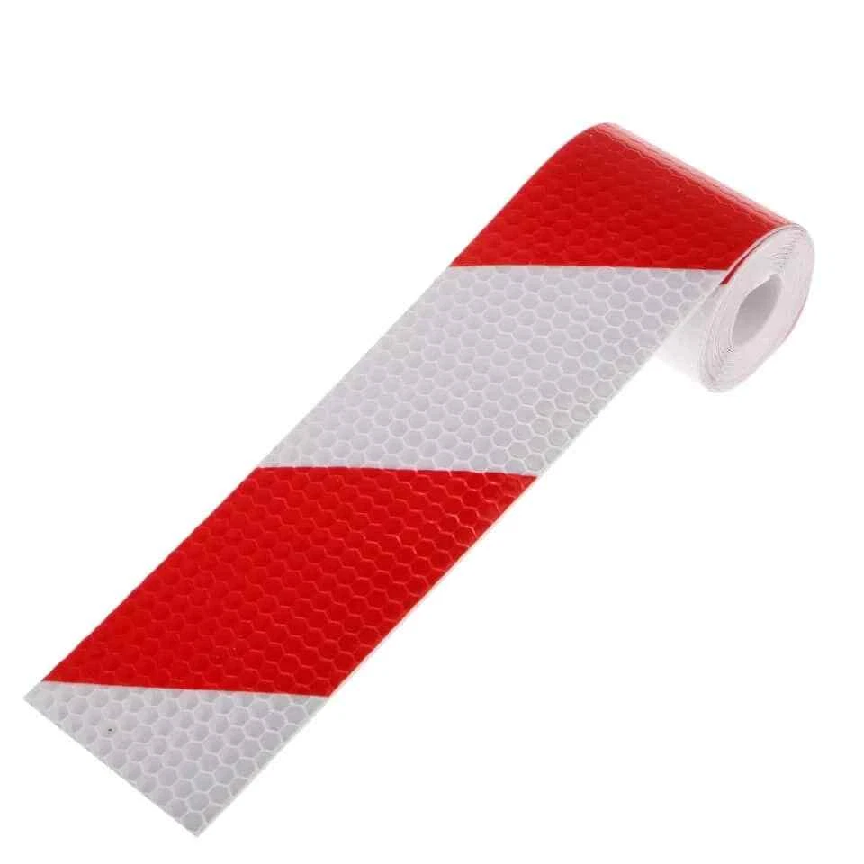 Reflektorfolie Reflektorband Selbstklebend Warnaufkleber Rot Weiß 3Mtrx10cm - Bild 3 von 4