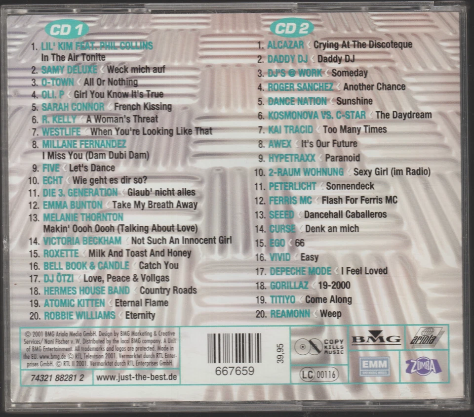 Just the Best 4/2001 (2CD) R. Williams, Roxette, Victoria Beckham, Depeche Mode - Bild 2 von 2