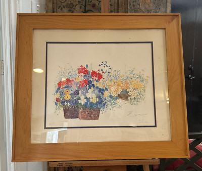 Eda Varricchio Hand Signed Artist Proof Flower Baskets 1982 Lithograph