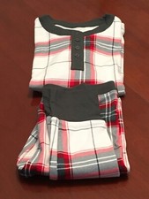 Hearth  Hand Magnolia Boys Girl Christmas Plaid Pajamas Cotton Size 10 New