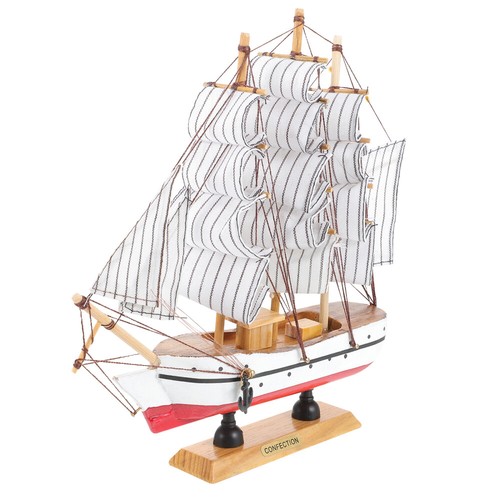 Creative Ship Model Nautical Sailboat Decor Figurine Sculptures Home