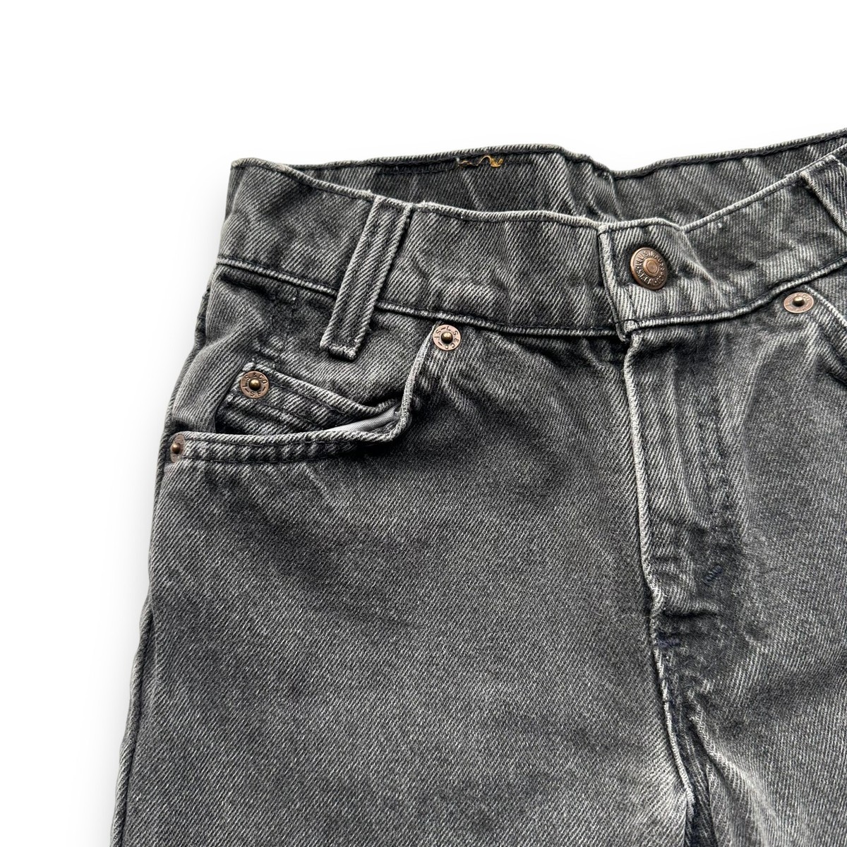 Vintage 90s Levis 550 Orange Tab Grey Black Jeans Kids Youth Size