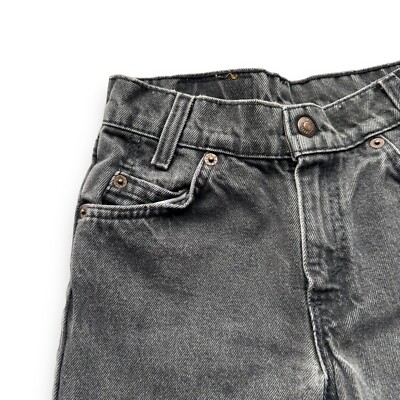 Vintage 90s Levis 550 Orange Tab Grey Black Jeans Kids Youth Size