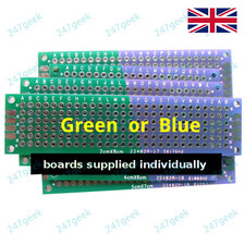 🇬🇧Fibre Glass Matrix Proto PCB Prototype Board 20x80mm 30x70mm 40x60mm 50x70mm