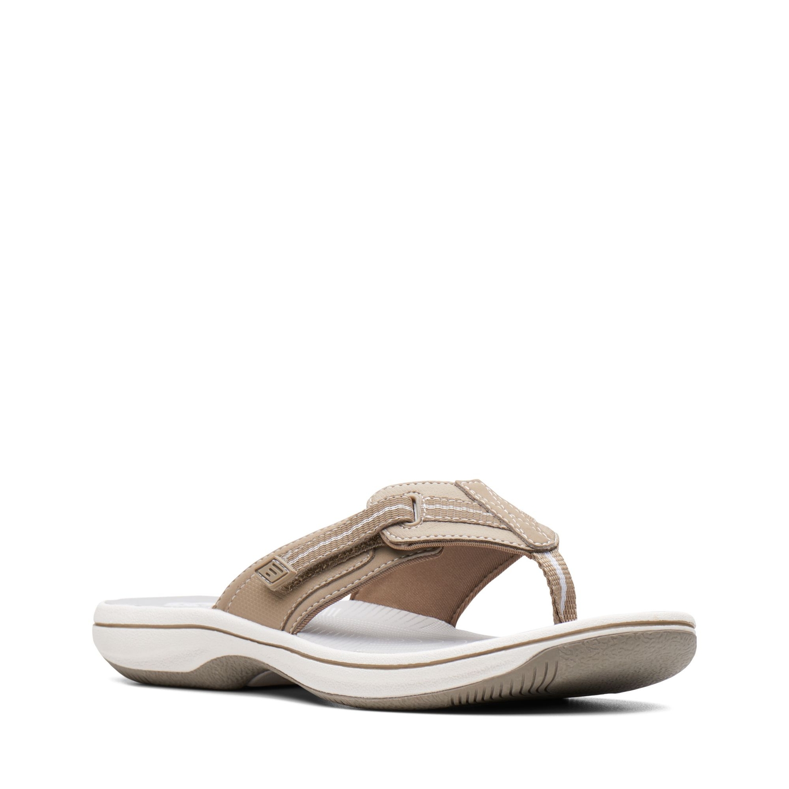 Clarks Womens Brinkley Jazz Beige Synthetic Comfort Flip Flop Thong Sandals  | eBay