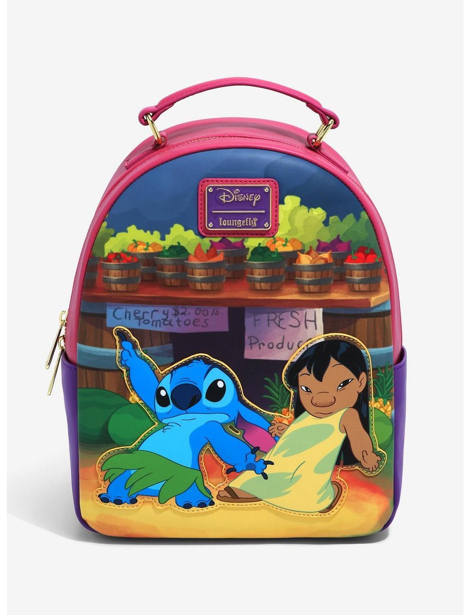BOXLUNCH EXCLUSIVE LOUNGEFLY DISNEY LILO STITCH HULA DANCE MINI