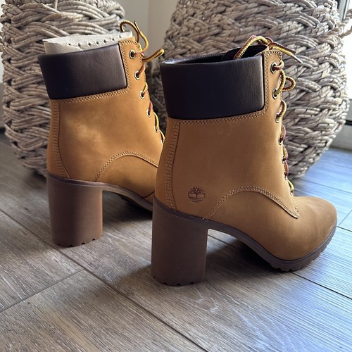 WOMEN'S TIMBERLAND BLOCK HEEL LACE-UP BOOTS, Size 9M - Picture 10 of 14