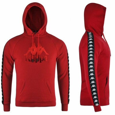 felpa kappa rossa con cappuccio