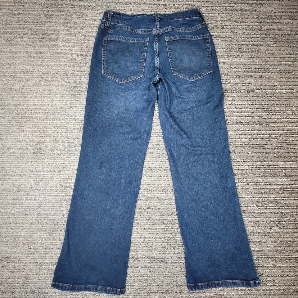 Chaps Size 4 / 27 Girls Jeans Mid Rise Kick Missy Blue Denim - Image 4 of 4