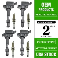 4 Ignition Coils + Spark Plug for 2017-2022 Kia Hyundai Elantra Sonata UF816 OEM