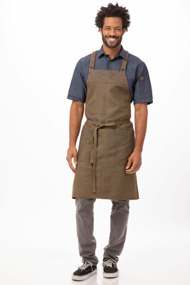 Chef Works Unisex Uptown Cross-Back Bib Apron (ABX01)