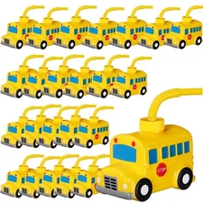 Tanlade 24 Set School Party Favor Gift Supplies School Bus Cups with Straws, ...