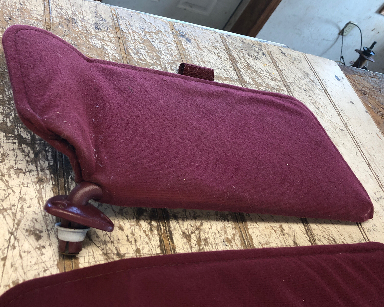 8796 Chevy Beretta Sunvisors Pair Red Cloth Left / Right eBay