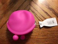 Fleminago Silicone Purse/Change Pouch Hot Pink Age 14 4 X 3.5 Deep