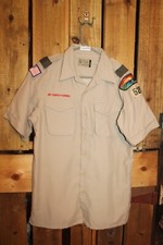 Boy Scouts of America BSA Men's Adult Shirt Small Vented Poly Microfiber