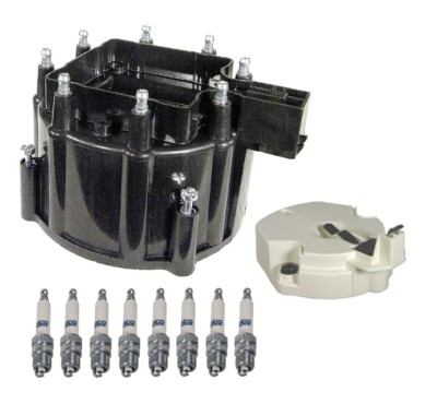 Distributor Rotor Cap & Rapidfire Spark Plugs Kit ACDelco for Chevy K20 GMC V8
