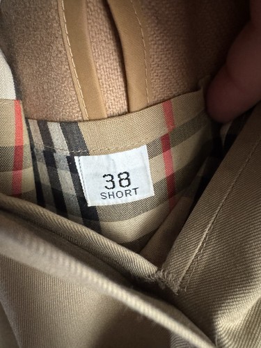 Burberry Vintage Beige Cotton Blend Check Trench Coat 38 Short with wool liner - Picture 21 of 23