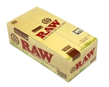 RAW Organic Natural Unrefined Rolling Paper 70mm Single Wide (50 Pack Box)