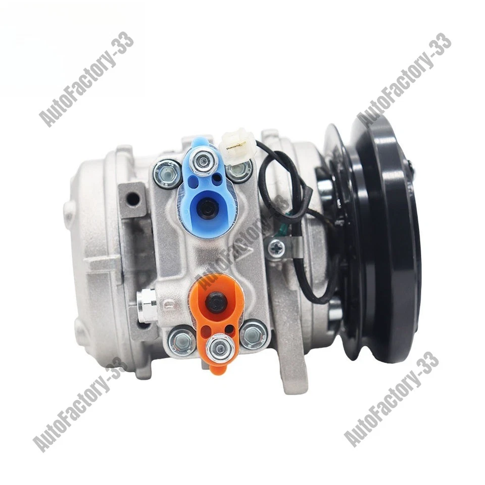For Kubota 12V AC Compressor & A/C Clutch Replaces Denso 10P08E 447200-7443 CSW - Image 2 of 4