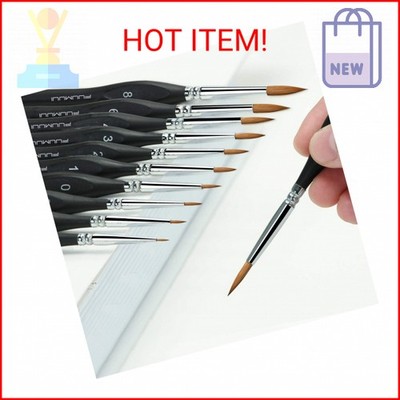 Kolinsky Sable Watercolor Brushes, 10pcs Sable Detail Paint Brush Set Will Keep