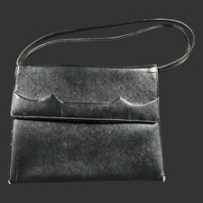Vintage Black Leather Shoulder Purse