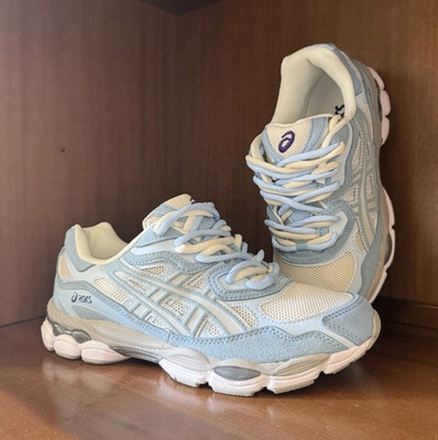 ASICS GEL-Kayano 14 Herren Sneaker blau/weiß Mesh Low Top Schnürung